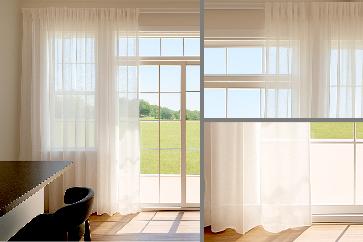 Photo-realistic window decoration render